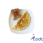 Tortilla natural con dos tostadas