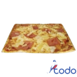 Pizza familiar de bacon , champiñones y queso gouda