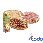 Oferta de 1pizza de queso+1pizza de jamon+1pizza de chorizo+1caja de jugo 1litro